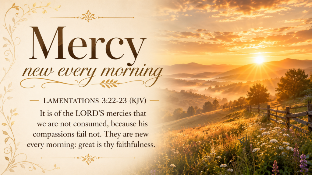 Daily Inspiration: Mercy New Every Morning