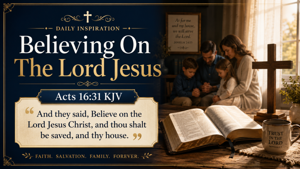 Daily Inspiration: Believing On The Lord Jesus Christ