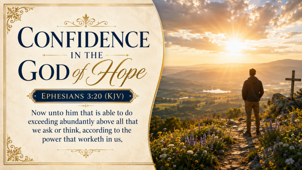 Daily Inspiration: Confidence In The God Of Hope