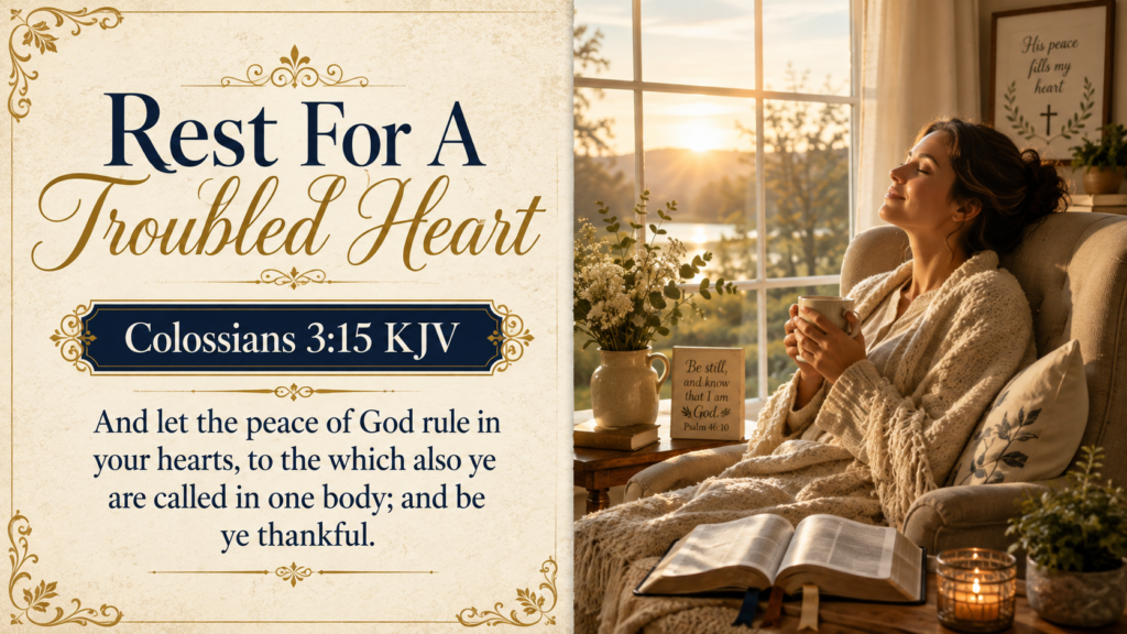 Daily Inspiration: Rest For A Troubled Heart