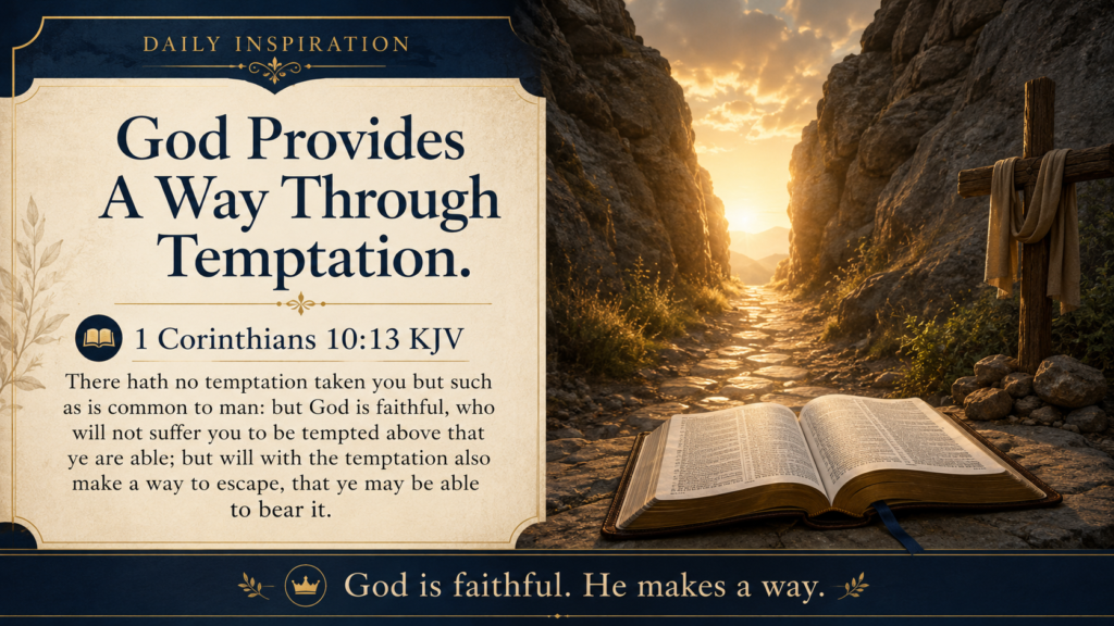 Daily Inspiration: God Provides A Way Through Temptation