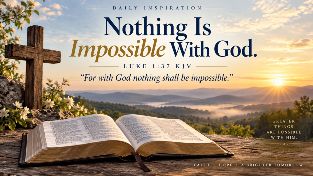 Daily Inspiration: Nothing Is Impossible With God
