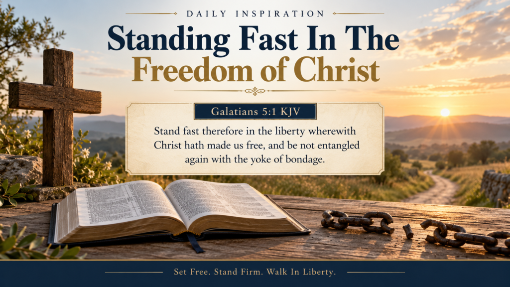 Daily Inspiration: Standing Fast In The Freedom Of Christ