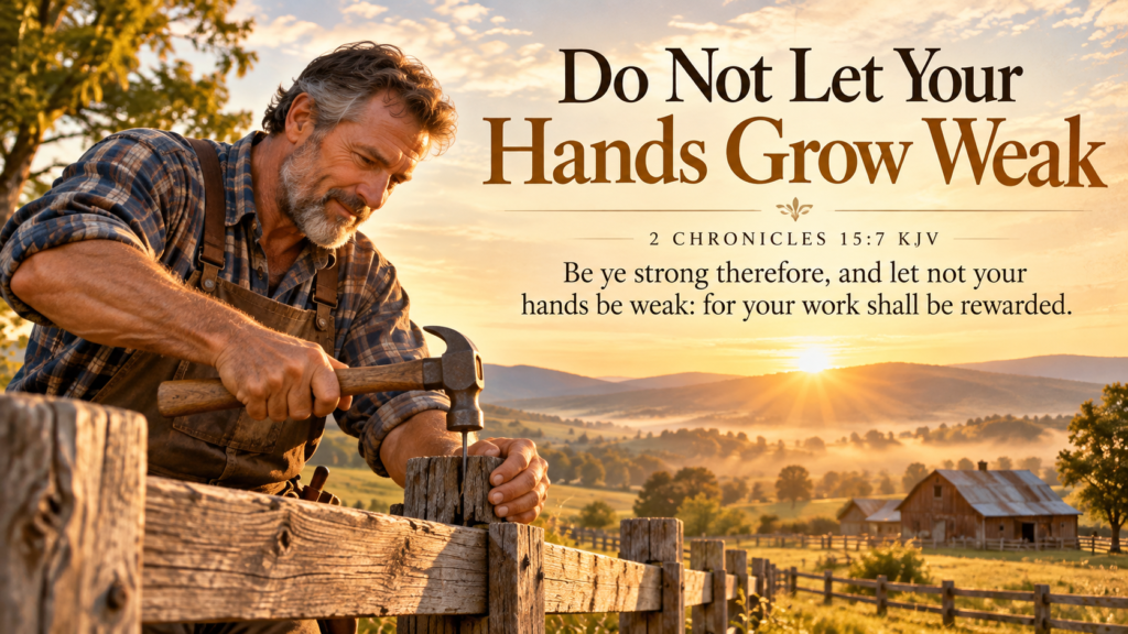 Daily Inspiration: Do Not Let Your Hands Grow Weak